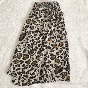 Leopard print Midi vacay skirt - SMALL